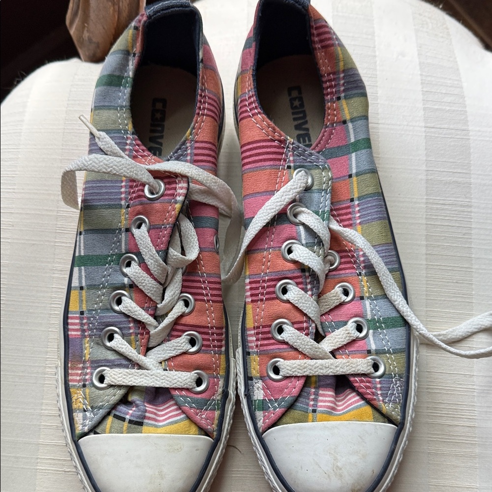 Converse Women's Colorful Plaid Sneakers